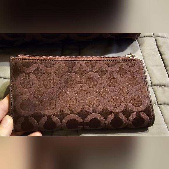 Coach Taylor Alexis Signature OP Art Tote Bag & wallet - Picture 4 of 16